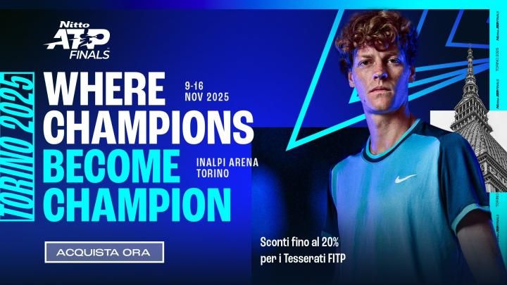 Nitto Atp Finals 2025 - Sedi varie, Torino (TO) - Le Nitto ATP FINALS tornano anche quest’anno a Torino dal 9 al 16 novembre al Inalpi Arena. La quarta edizione di Nitto ATP FINALS animerà la città di...